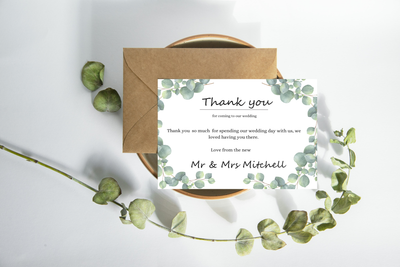 Petal Thank you card