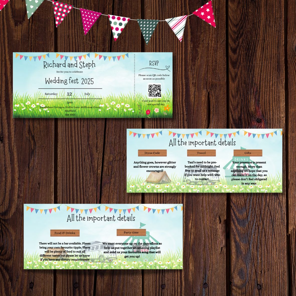 &#39;Natures Fest&#39;  Day Invite set