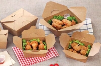 PE Lined Fold Top Takeout Box