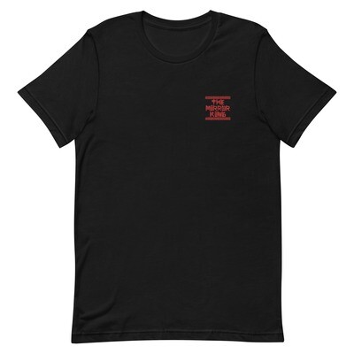 Mirror King t-shirt - Red Name Embroidered Front (Colors)