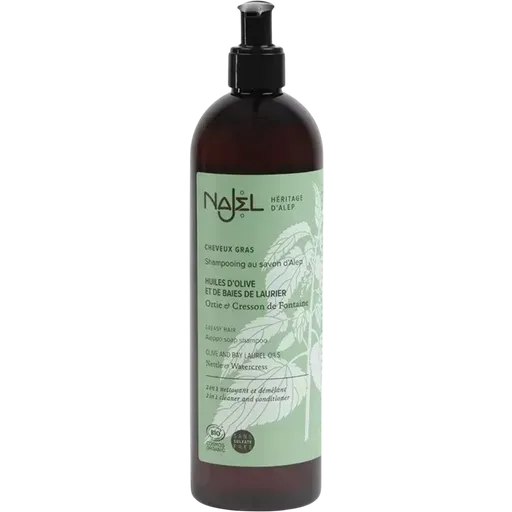 Shampoing au savon d'Alep, cheveux gras