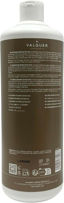 CREMA OXIDANTE 20 VOL- 6% -1 Litro
