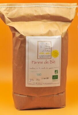 E- Farine de blé bio 3kg - 01/10