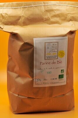E- Farine de blé bio 5kg - 01/10