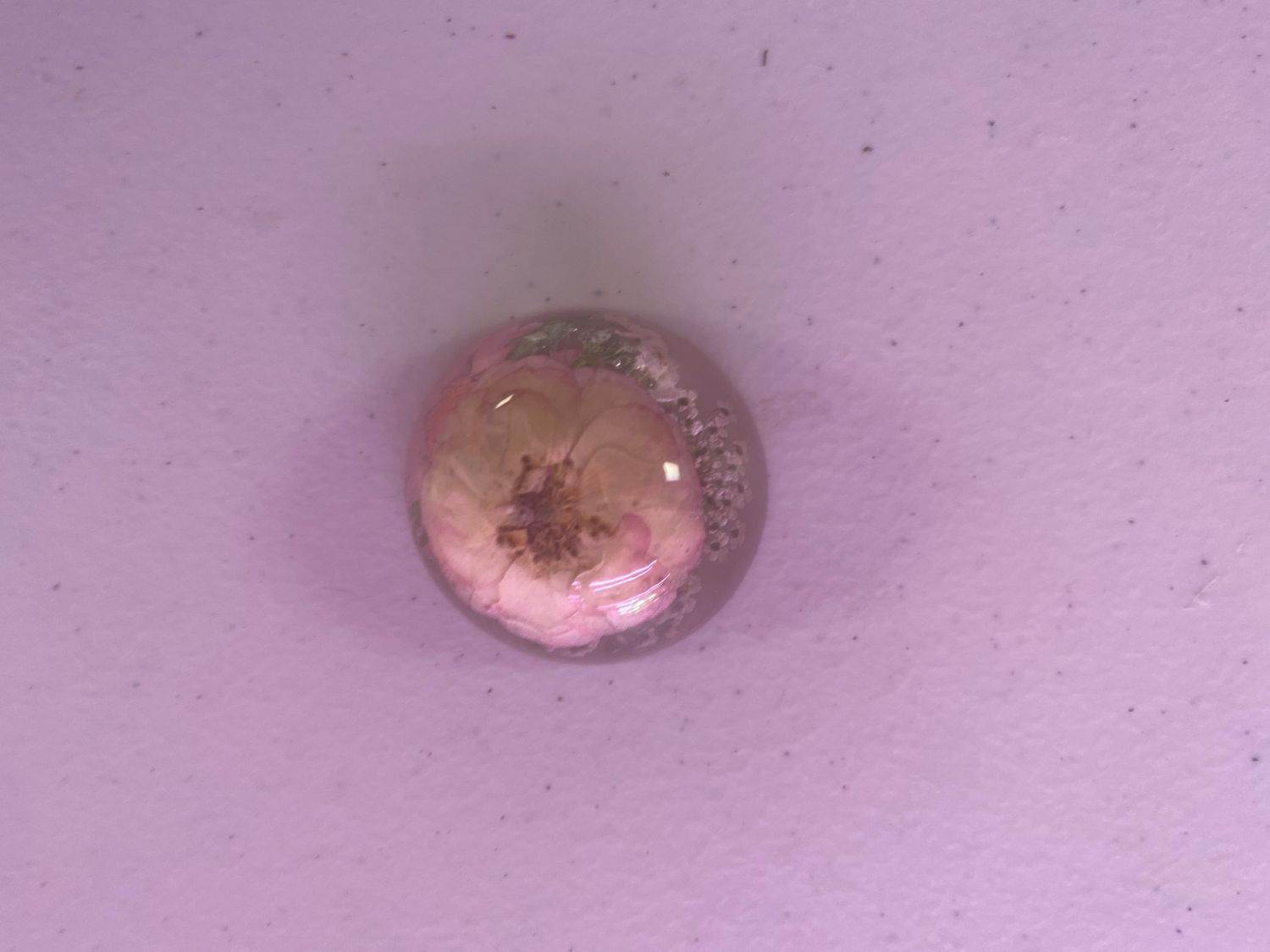 Memory Resin Dome with floral option Custom Order/custom pricing