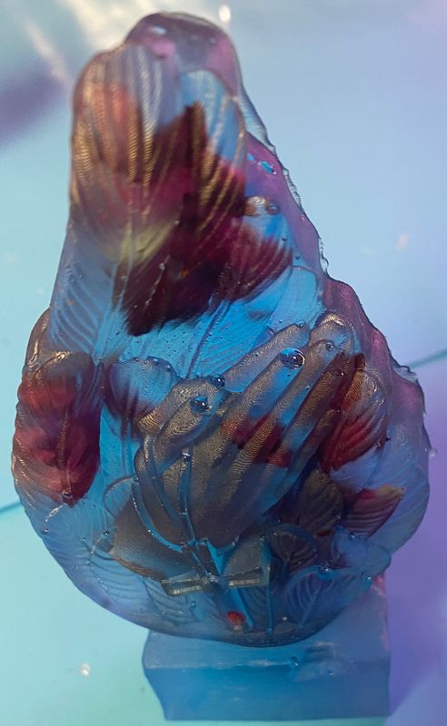 Memory Praying hands with floral accents cusotm order/pricing