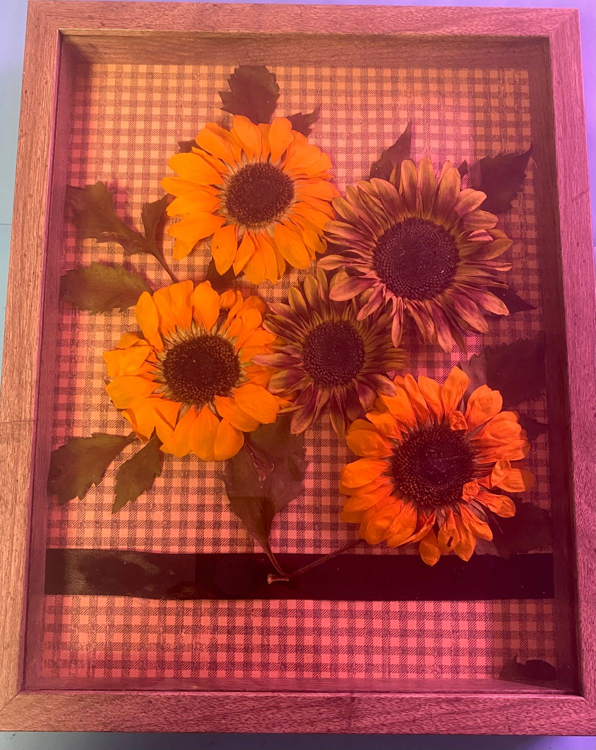 Memory Dried Florals in shadow box 11x14 CUSTOM ITEM