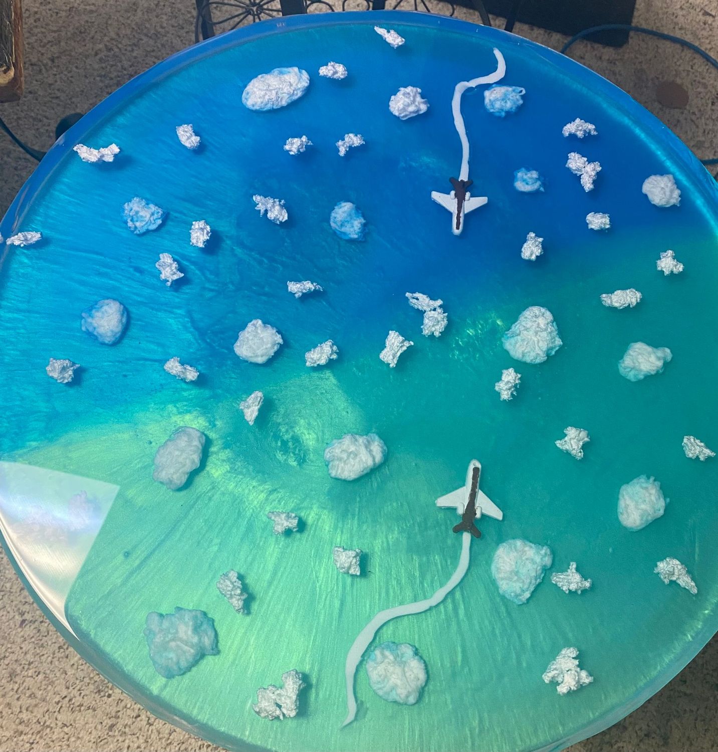 Custom Epoxy accent table