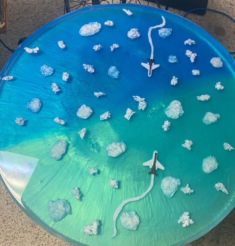 Custom Epoxy accent table