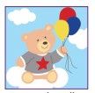 Dandicraft PBN Bear w/ Balloons 10&#39;&#39;x10&#39;&#39;