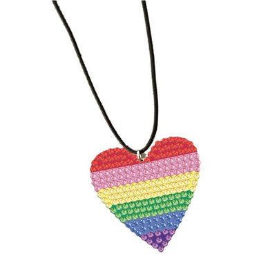 Clrs DIY  Rhinestone Heart Necklace