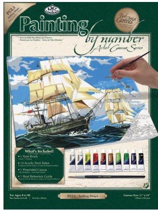 RYL PBN Canvas Sailing Ship
