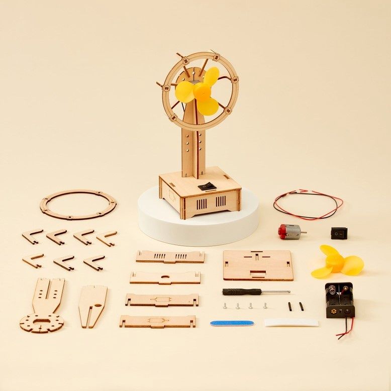 Alicorn DIY Wood STEM Kit, Electric Fan