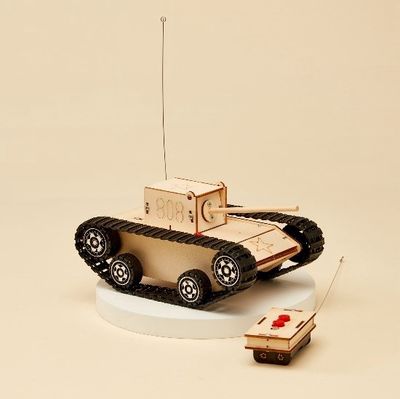 Alicorn DIY Wood STEM Kit, Radio Controlled Tank