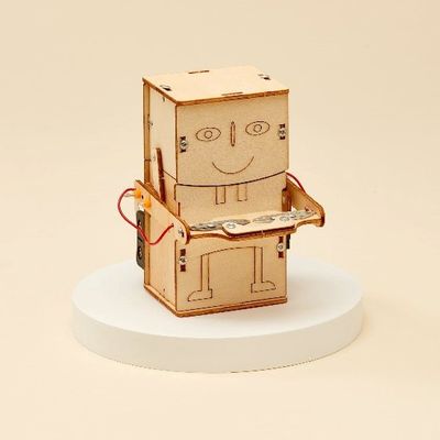 Alicorn DIY Wood STEM Kit, Money Bank Robot