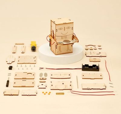 Alicorn DIY Wood STEM Kit, Money Bank Robot