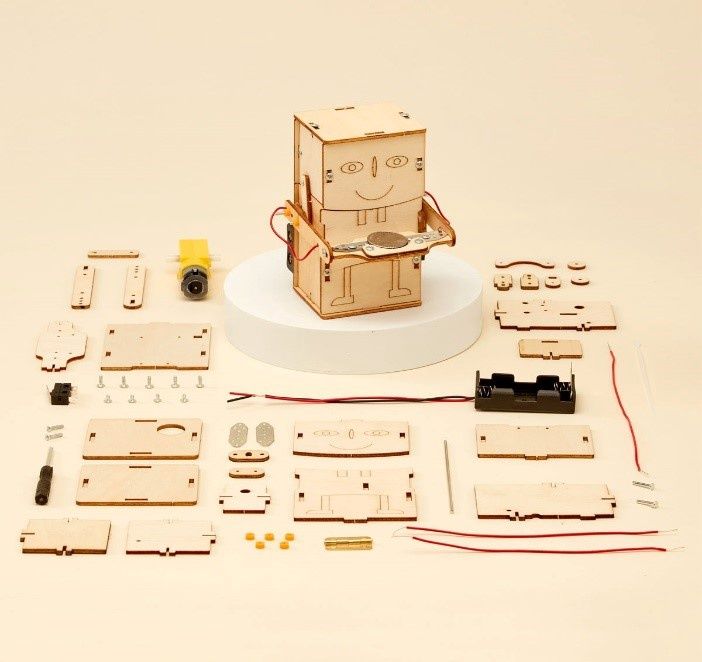 Alicorn DIY Wood STEM Kit, Money Bank Robot