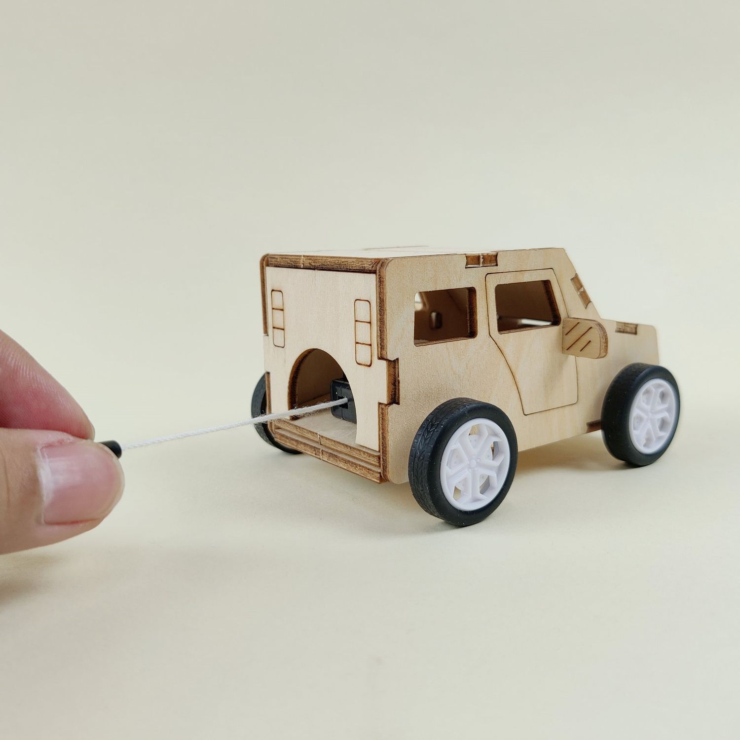 Alicorn DIY Wood STEM Kit, Pull String Car