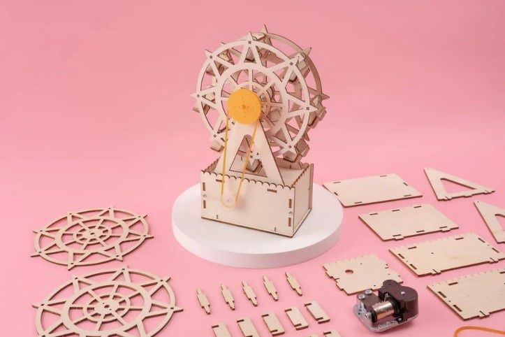 Alicorn DIY Wood STEM Kit, Music Box Ferris Wheel