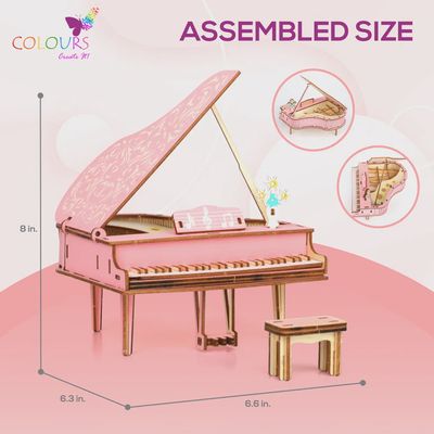 Clrs 3D Wood Puzzle Piano