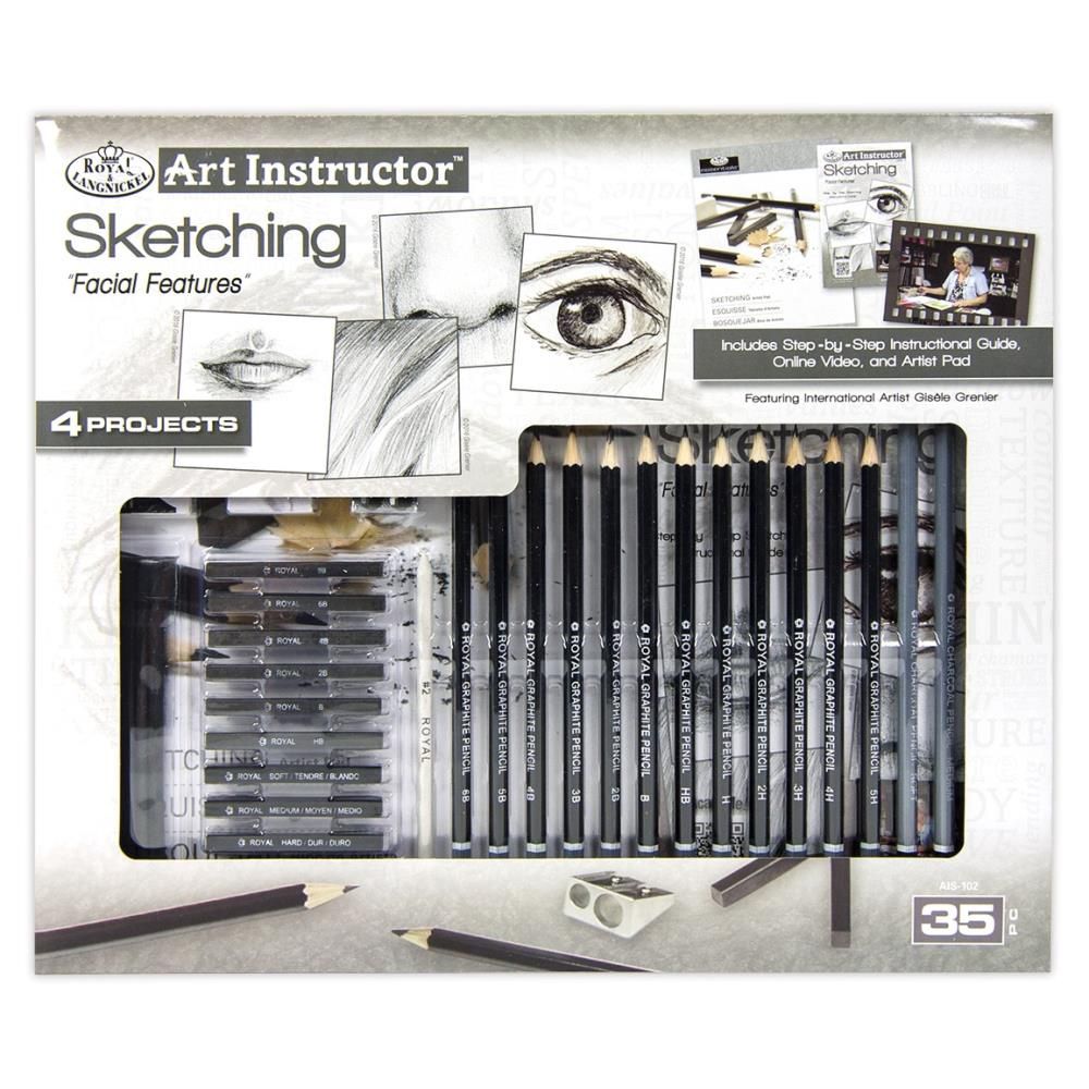 RYL Art Instructor  Sketching Set Facial Features 35 pc.