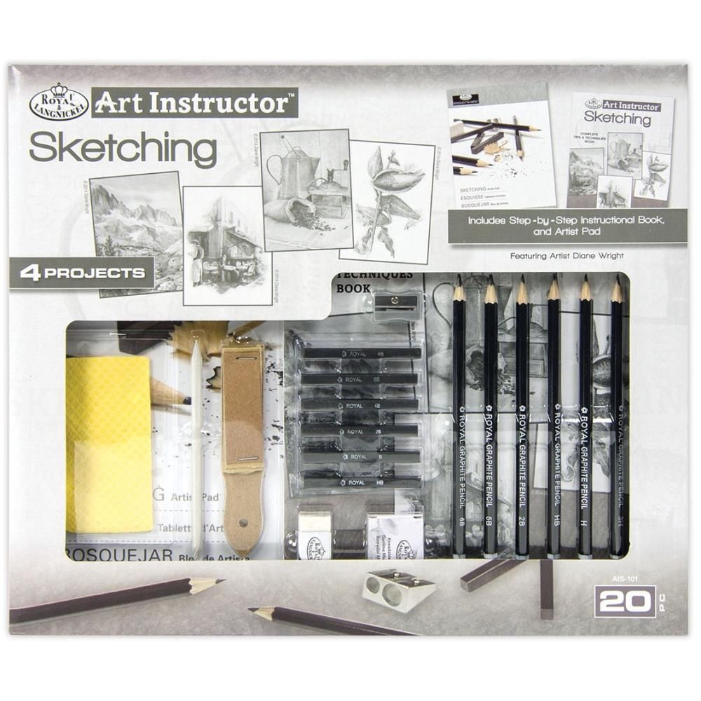 RYL Art Instructor Sketching  Set 20 pc. 4 Pictures