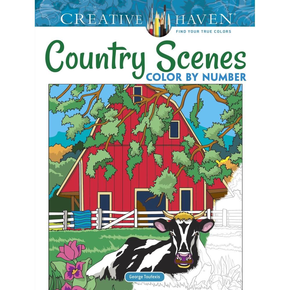Dover Country Scenes Color By Number