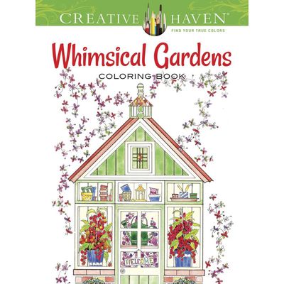Coloring Book Whimsical Garden Adult