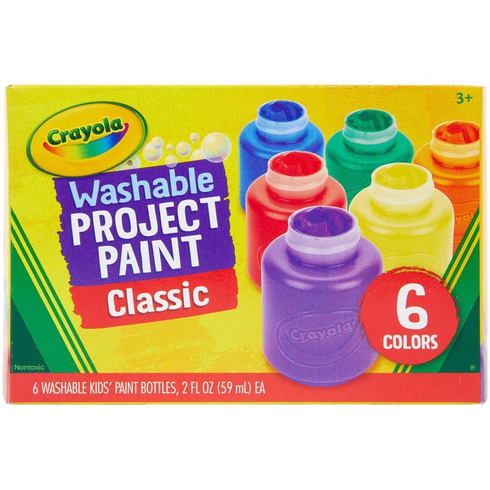 Crayola Washable Project Paint -Classic 6/Pk