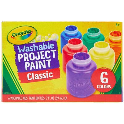 Crayola Washable Project Paint -Classic 6/Pk