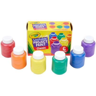 Crayola Washable Project Paint -Classic 6/Pk