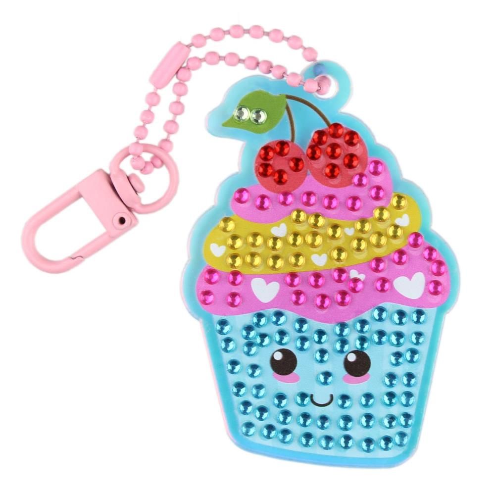 Camelot Diamond Art Painting Keychain Cupcake