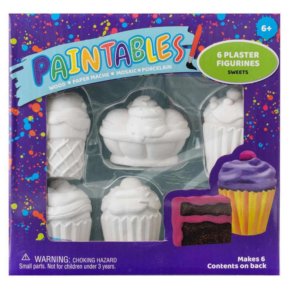 Paintables Plaster- Sweets 6 pk.