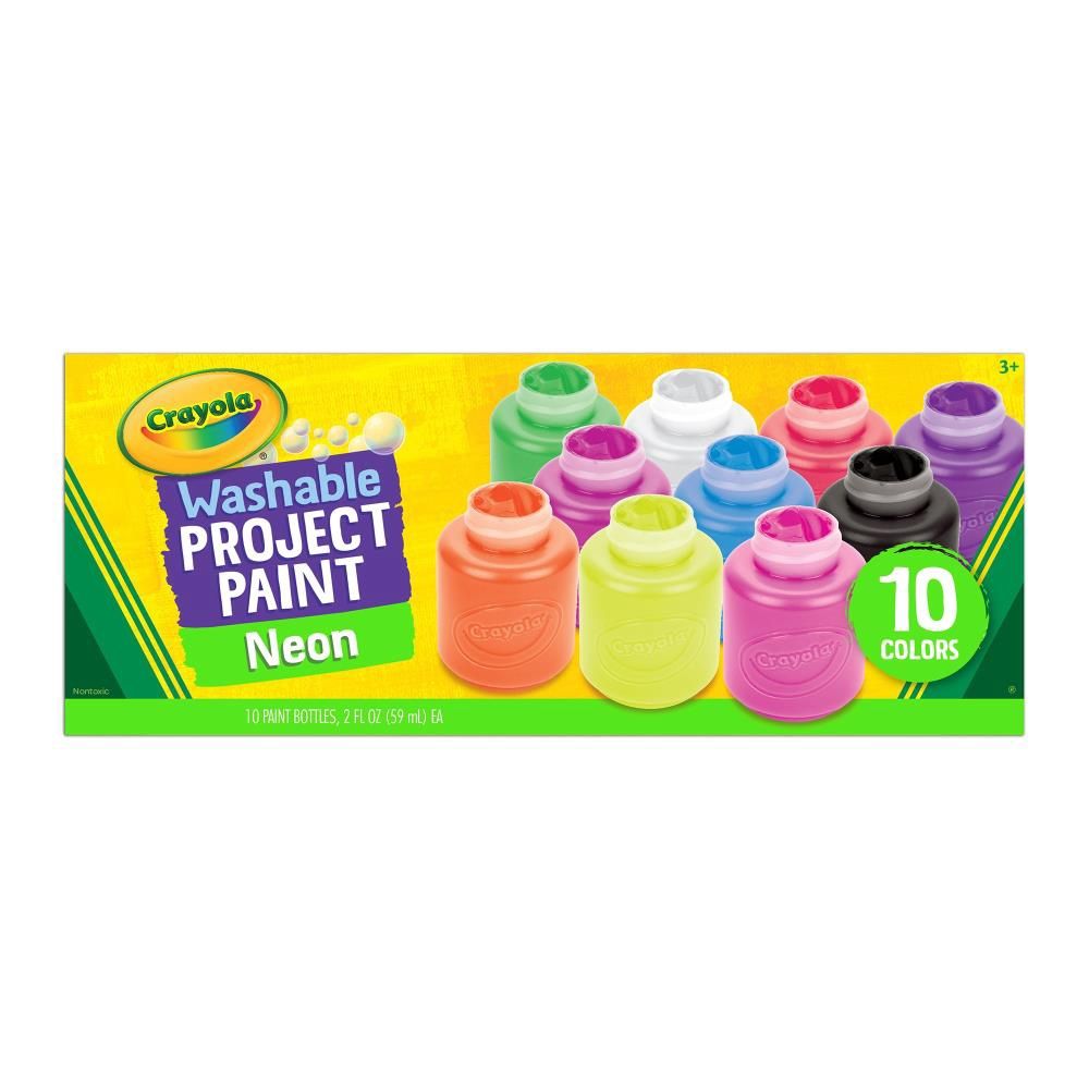 Crayola Washable Kids Paint Neon 10 Colors