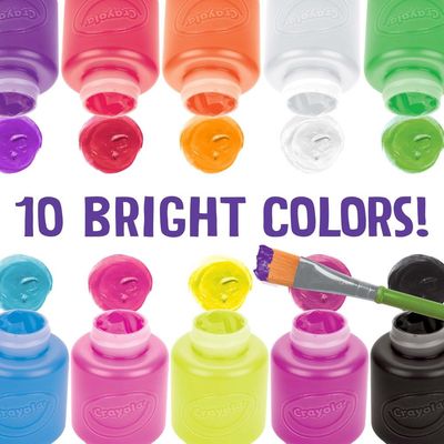 Crayola Washable Kids Paint Neon 10 Colors