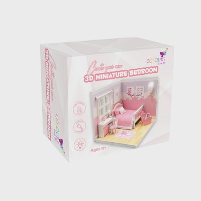 Clrs 3D Miniature Pink Bedroom kit