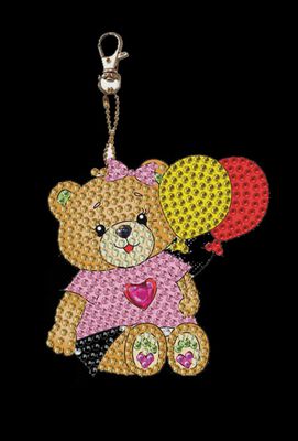 Clrs Cheery Bear Keychain-Balloons