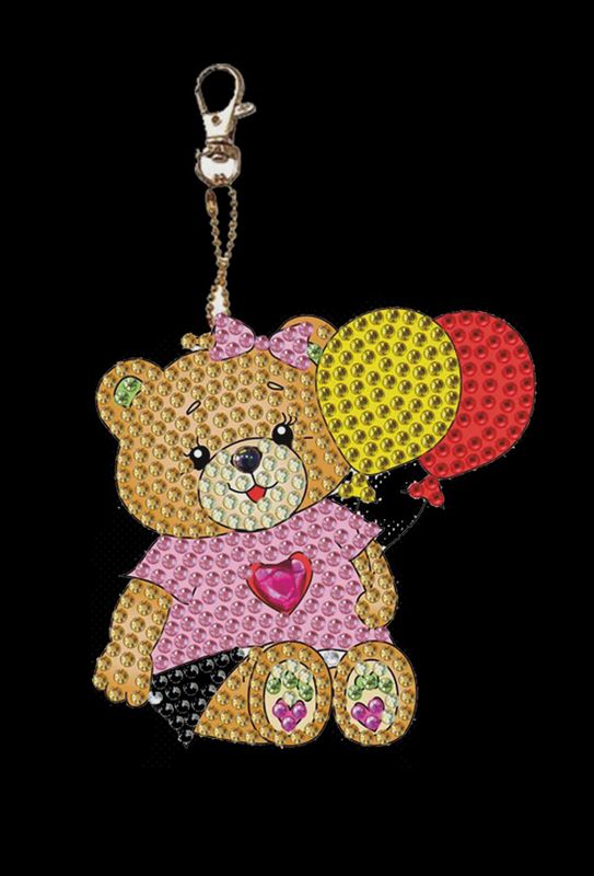 Clrs Cheery Bear Keychain-Balloons