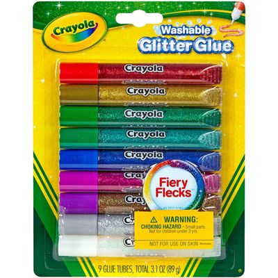 Crayola Washable Glitter Glue 9/pk