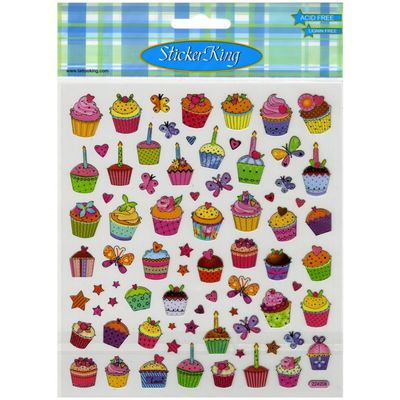 Cupcake Multi Colored Stickers