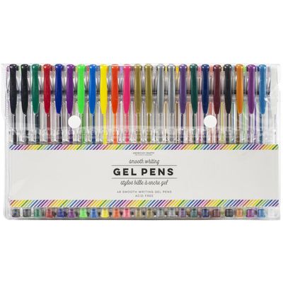 Gel Pens Rainbow 48 Ct
