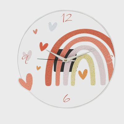 Clrs Rhinestone Lucite Clock Kit Rainbow