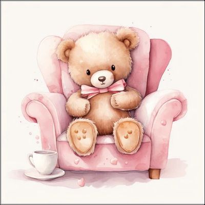 Clrs PBN Teddy On Sofa