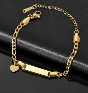 Personalized Bracelet Gold  w/ Butterfly/Heart Charm