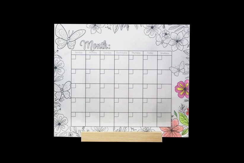 Clrs Lucite Monthly Planner Coloring Kit on Stand