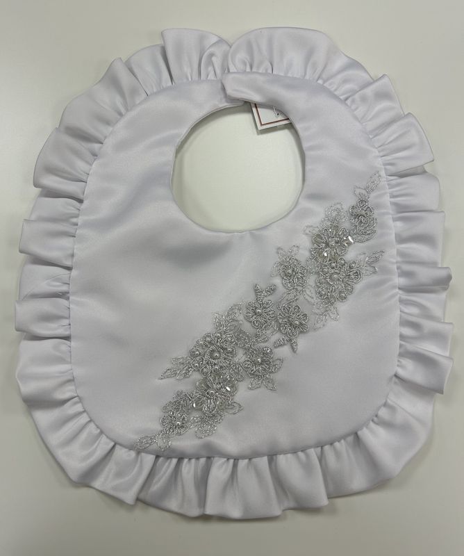 Melody Silver Stitched Bib