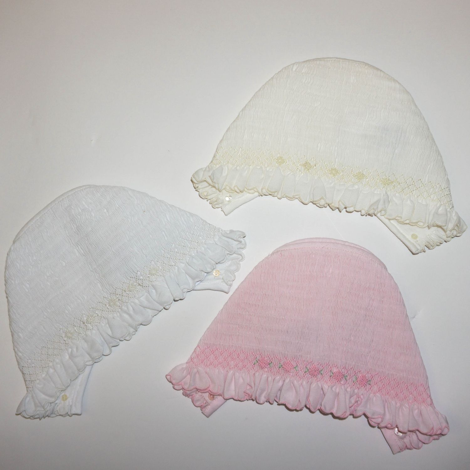 Smocked Embroidered Bonnet