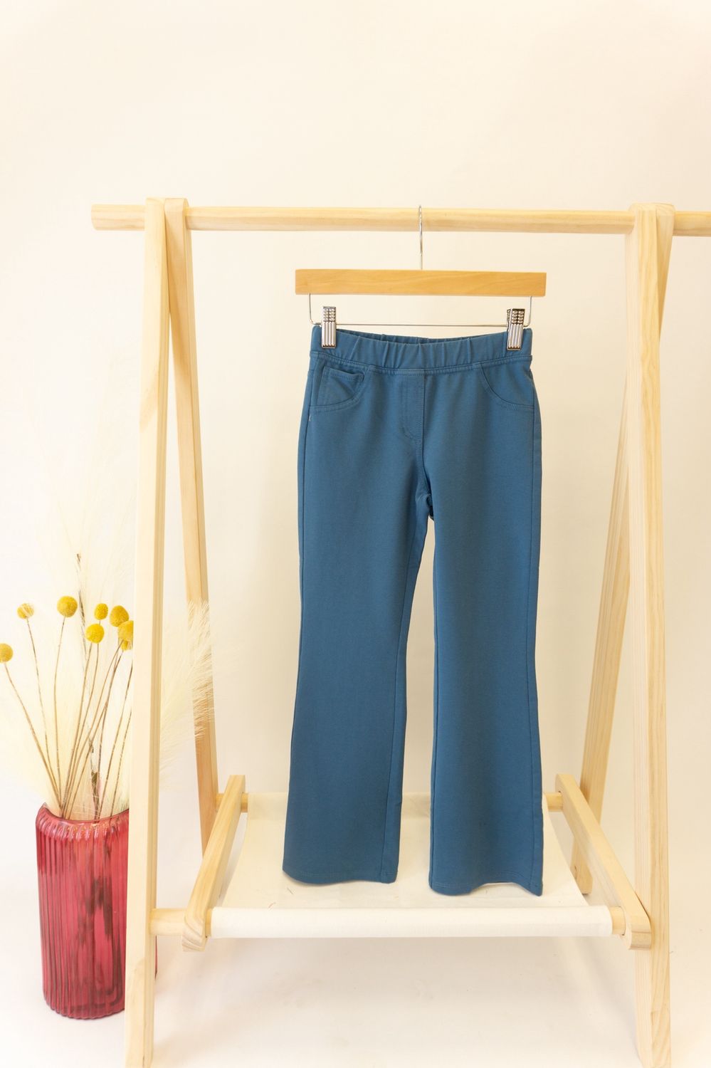 Blue Knit Pull On Pant