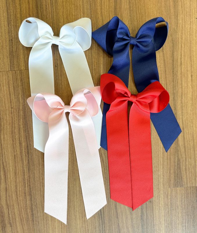 Grosgrain Longtail Bow Barrettes