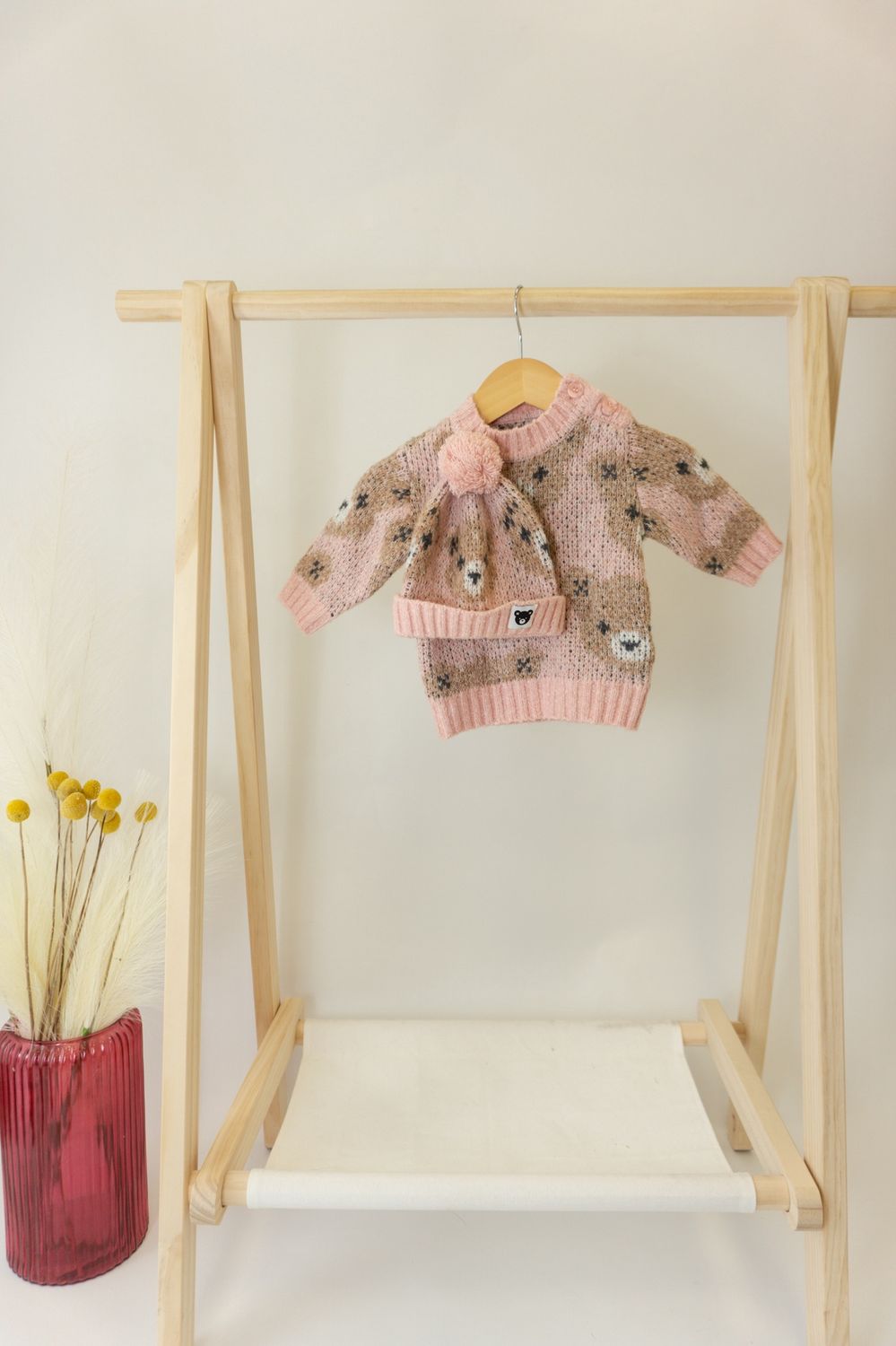 Pink Teddy Sweater w/ Hat